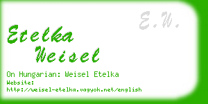 etelka weisel business card